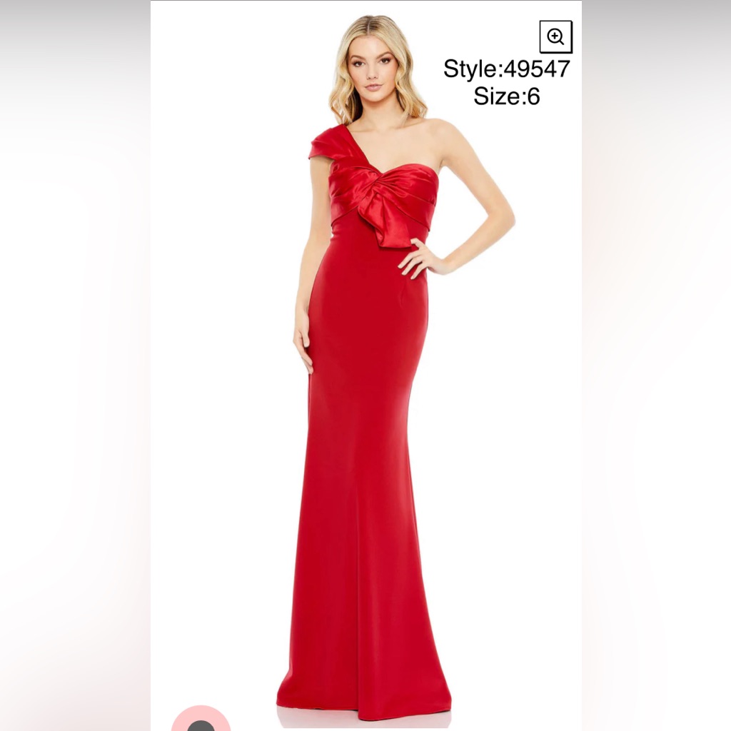Nwt- Mac Duggal One Shoulder Maxi Dress